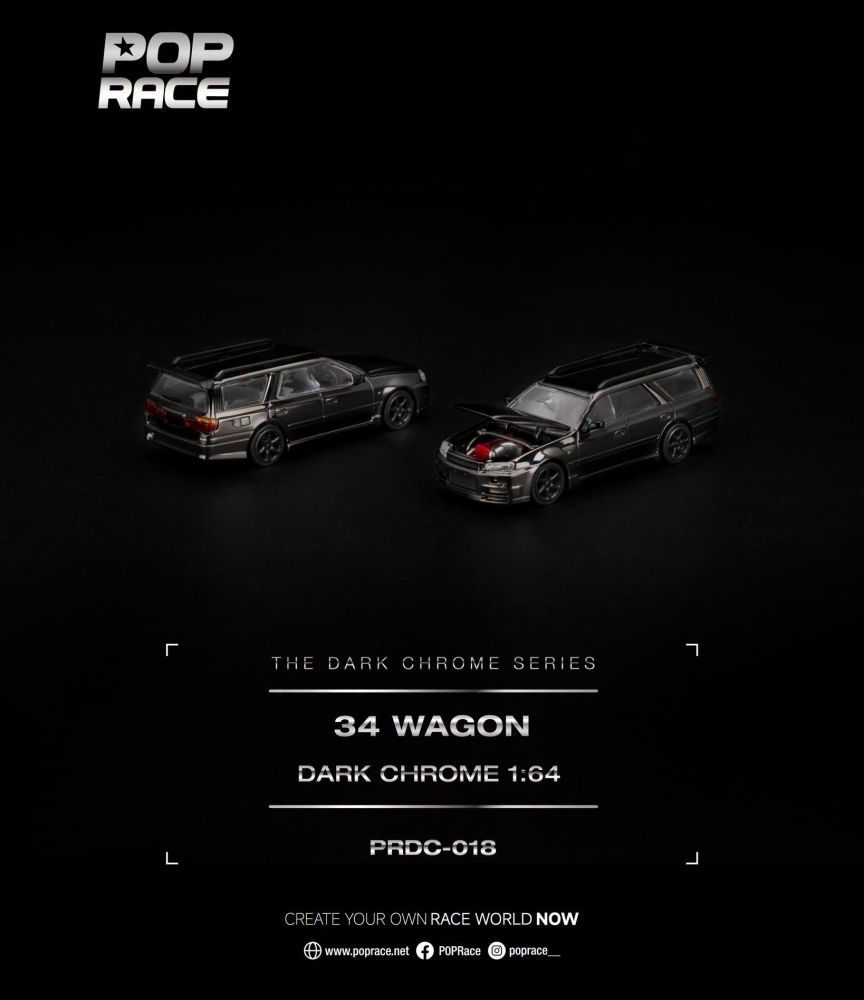 (Pre-order) Nissan Stagea R34 Wagon Dark Chrome