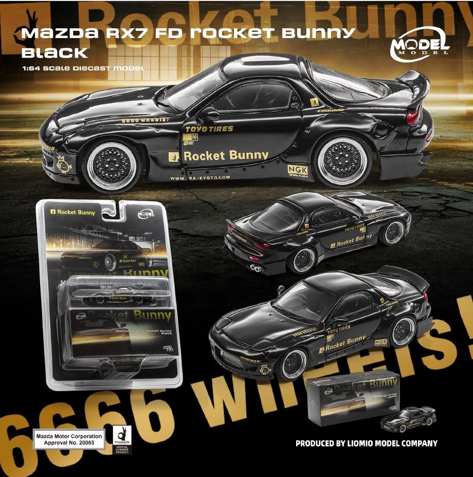(Pre-Order) Rocket Bunny Mazda RX7 FD3S Black