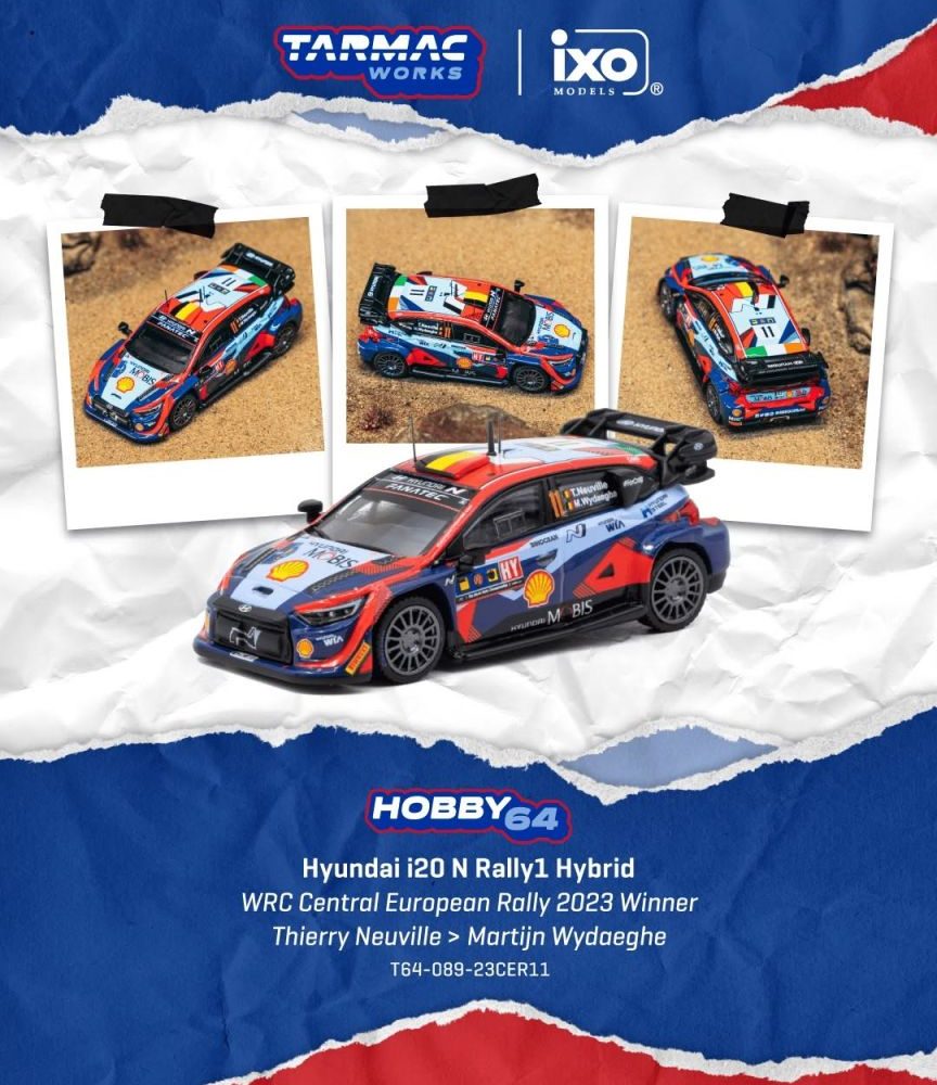(Pre-Order) Hyundai i20 N Rally1 Hybrid WRC Central European Rally 2023 Winner Thierry Neuville / Martijn Wydaeghe