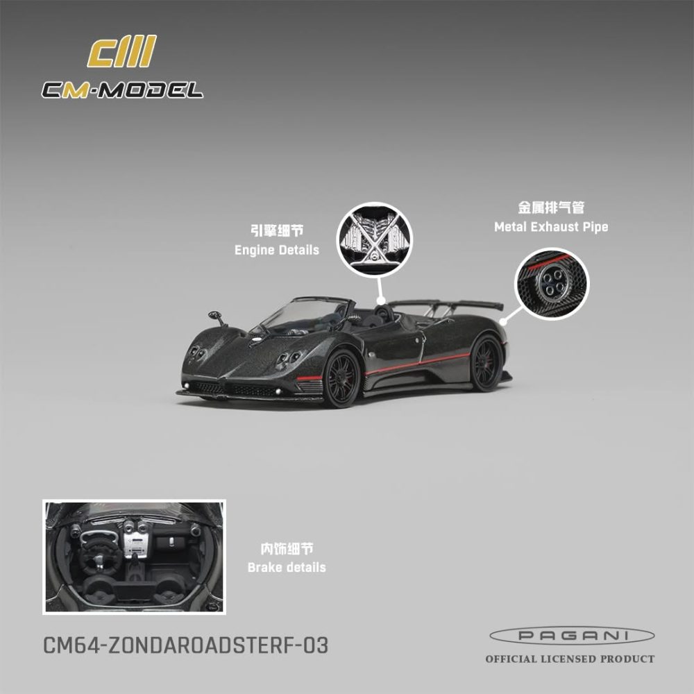 (Pre-Order) Pagani ZondaF Roadster Montecarlo Gray