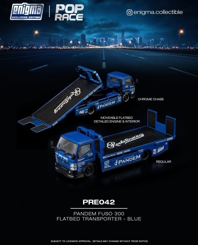 (Pre-Order) Pandem Fuso 300 Flatbed Transporter Blue