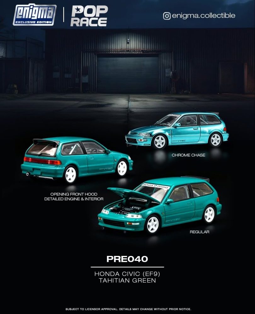 (Pre-Order) Honda Civic (EF9) Tahitian Green